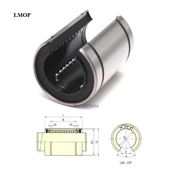Bi trượt tròn hở LMOP 30UU
